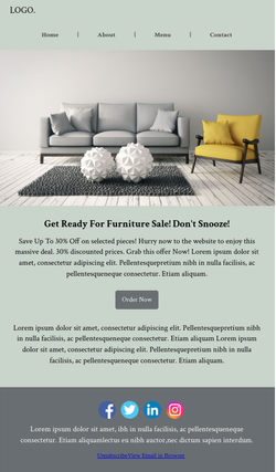 Furniture sale for e-commerce